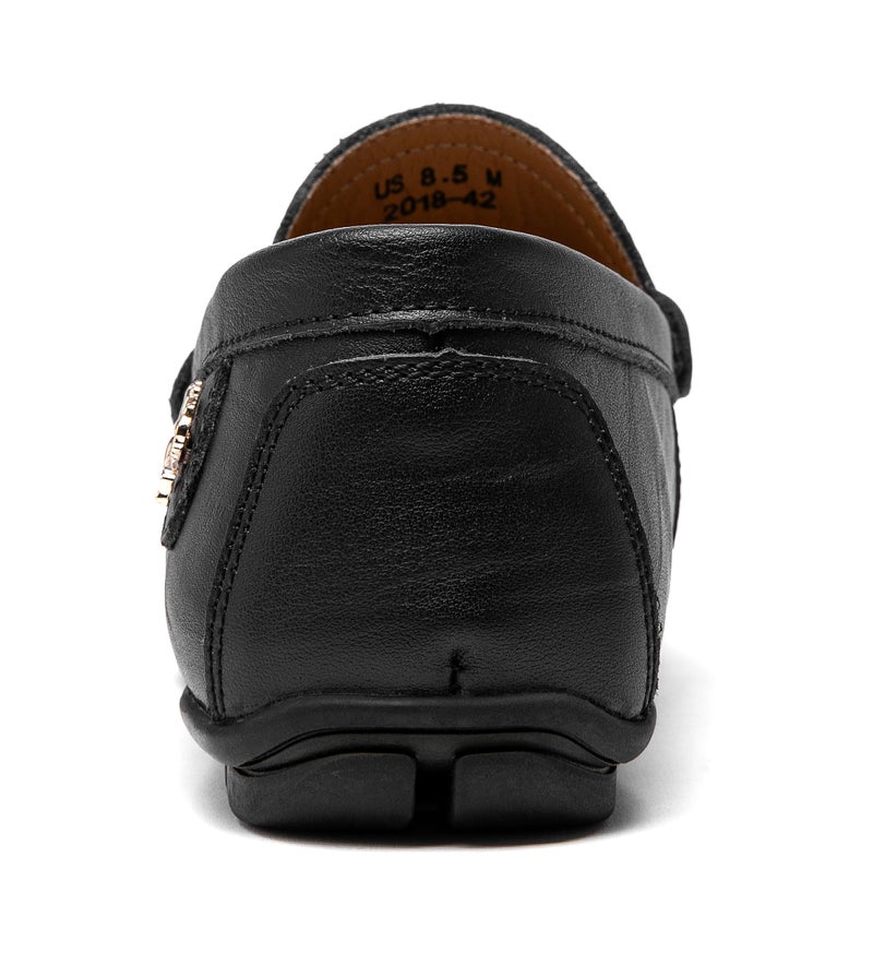 Go Tour Menâ€™s Casual Leather Fashion Slip on Loafers Shoes Black A 8.5/42 - Image 4